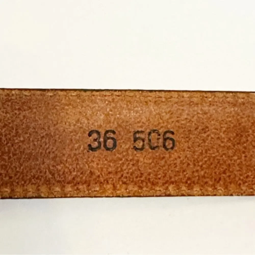 Vintage Lands' End Brown Leather Men's Belt Made in USA